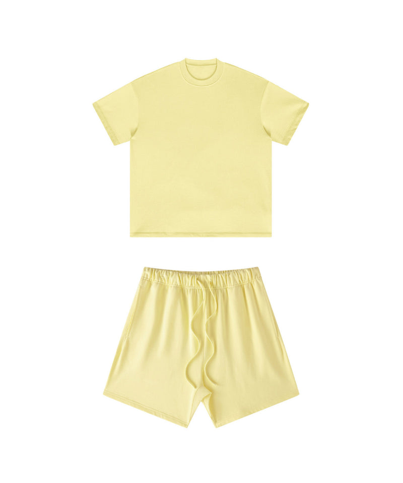Heavyweight Basic  T-shirt and Shorts Set