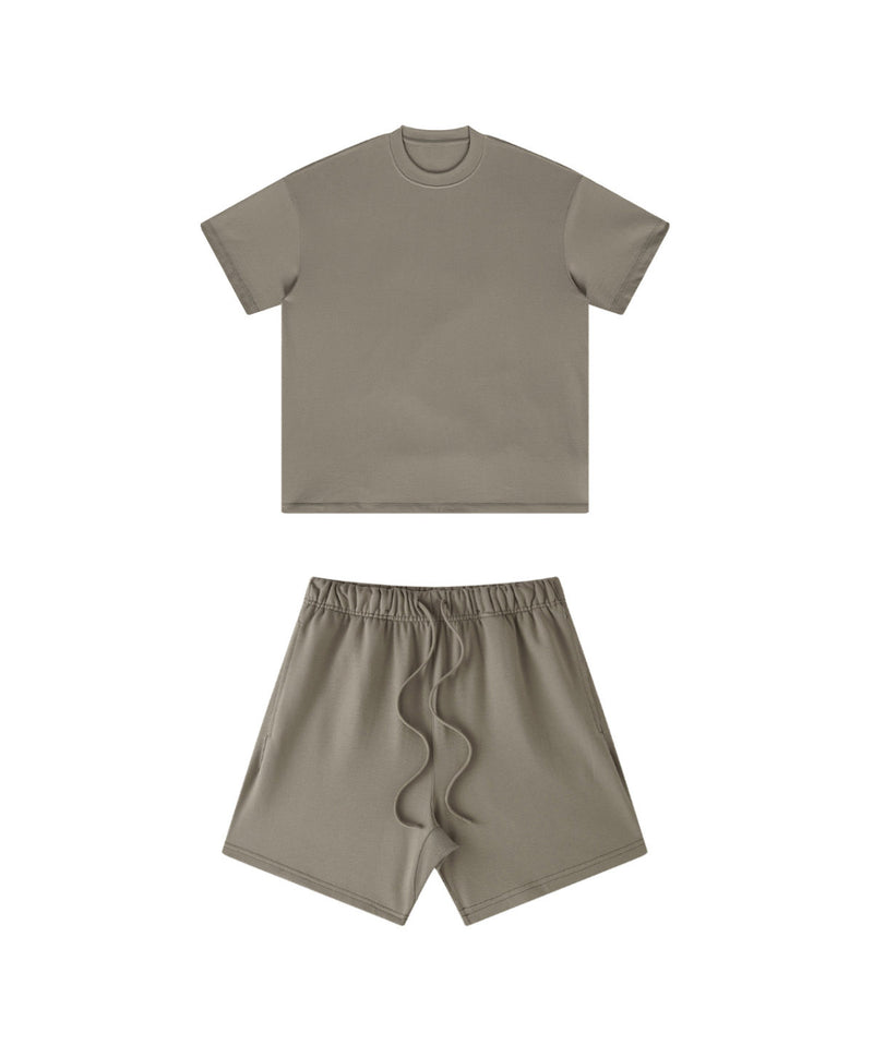 Heavyweight Basic  T-shirt and Shorts Set