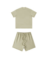 Heavyweight Basic  T-shirt and Shorts Set