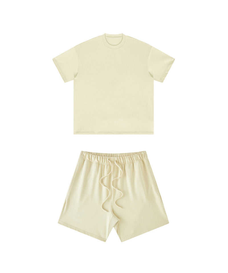 Heavyweight Basic  T-shirt and Shorts Set