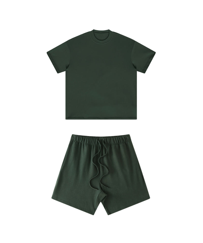 Heavyweight Basic  T-shirt and Shorts Set