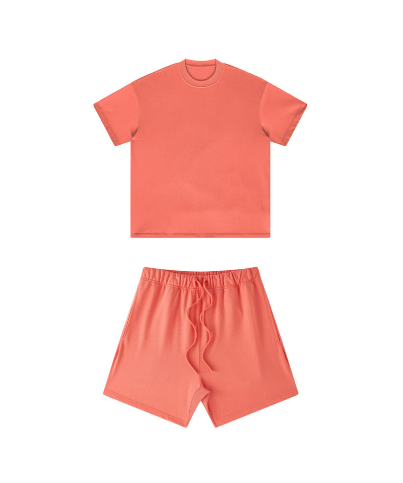 Heavyweight Basic  T-shirt and Shorts Set