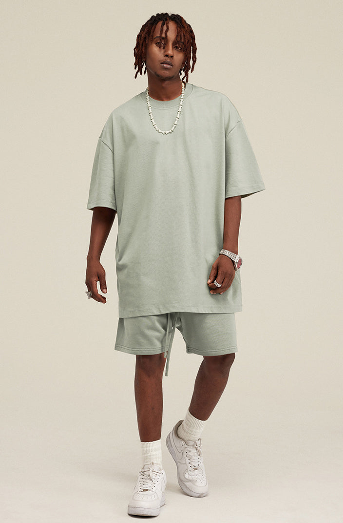 Heavyweight Basic  T-shirt and Shorts Set