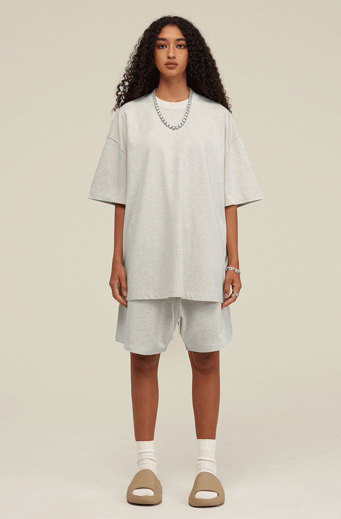 Heavyweight Basic  T-shirt and Shorts Set