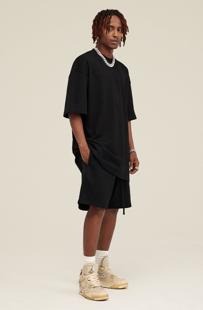 Heavyweight Basic  T-shirt and Shorts Set