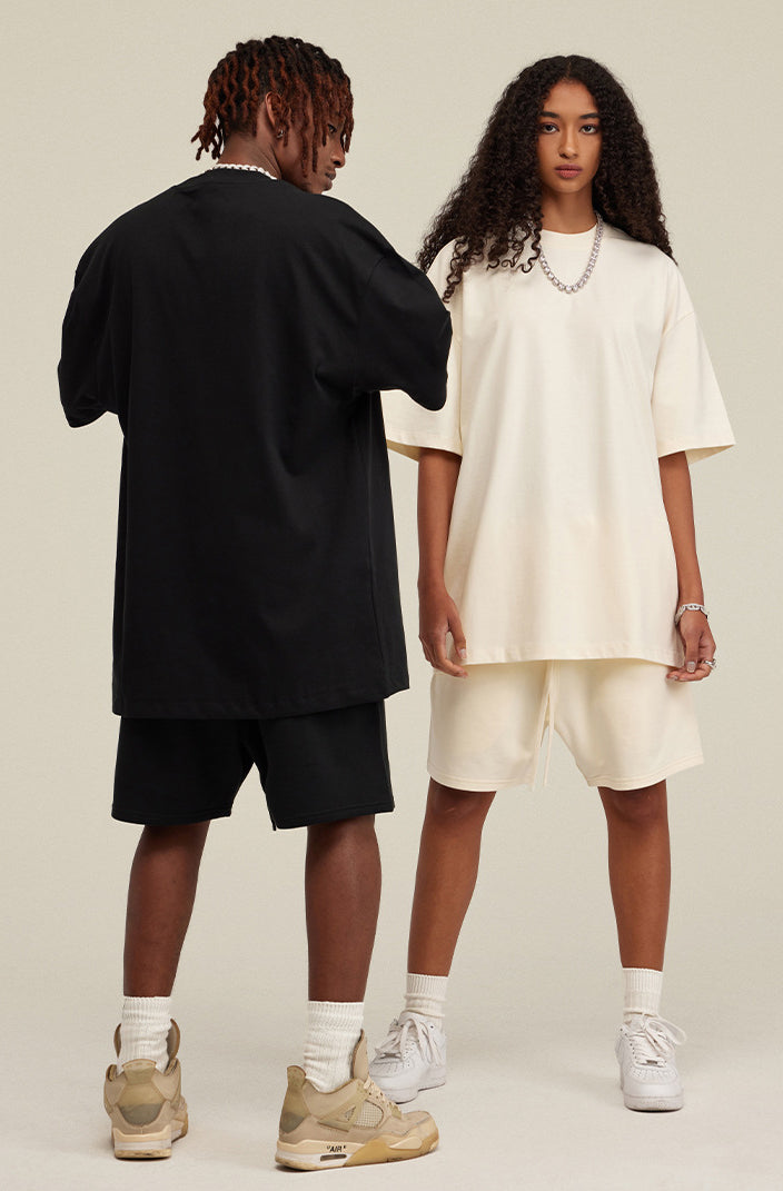 Heavyweight Basic  T-shirt and Shorts Set