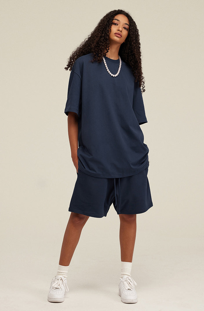 Heavyweight Basic  T-shirt and Shorts Set