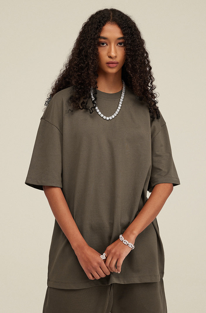 Heavyweight Basic  T-shirt and Shorts Set