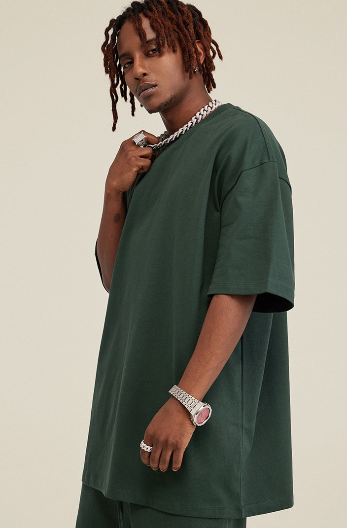 Heavyweight Basic  T-shirt and Shorts Set