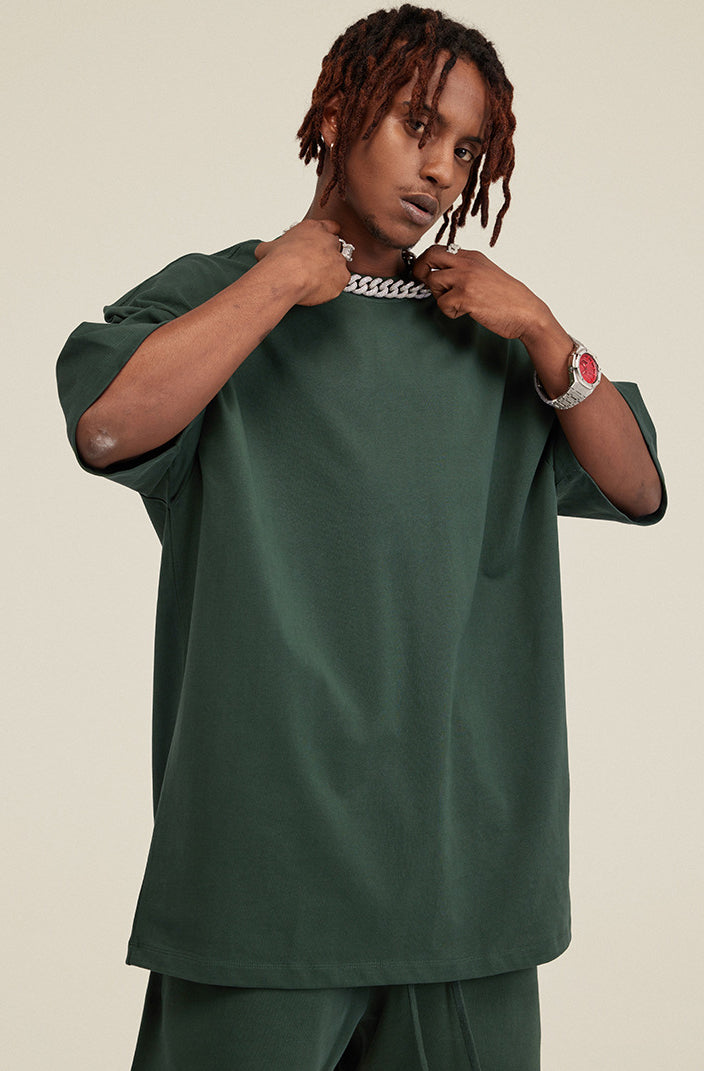 Heavyweight Basic  T-shirt and Shorts Set