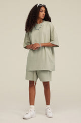 Heavyweight Basic  T-shirt and Shorts Set