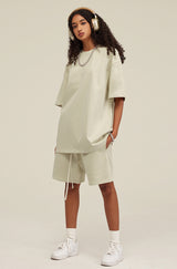 Heavyweight Basic  T-shirt and Shorts Set