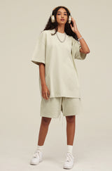 Heavyweight Basic  T-shirt and Shorts Set