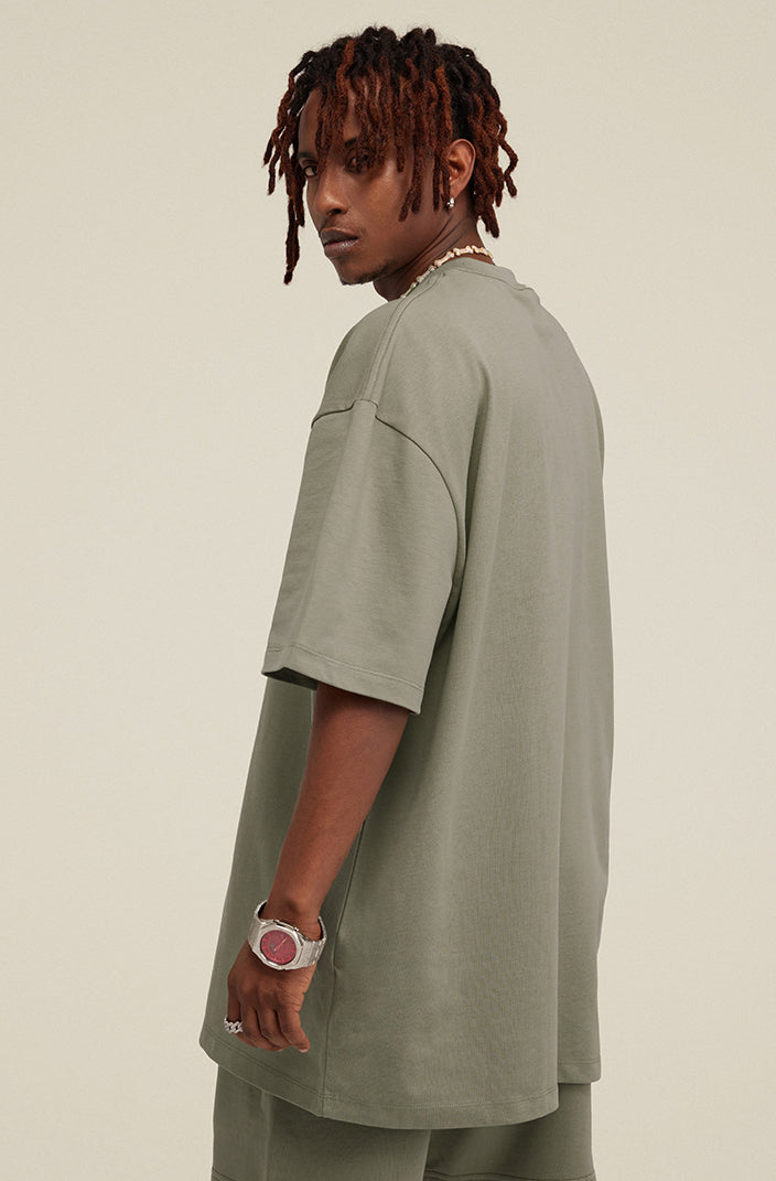 Heavyweight Basic  T-shirt and Shorts Set