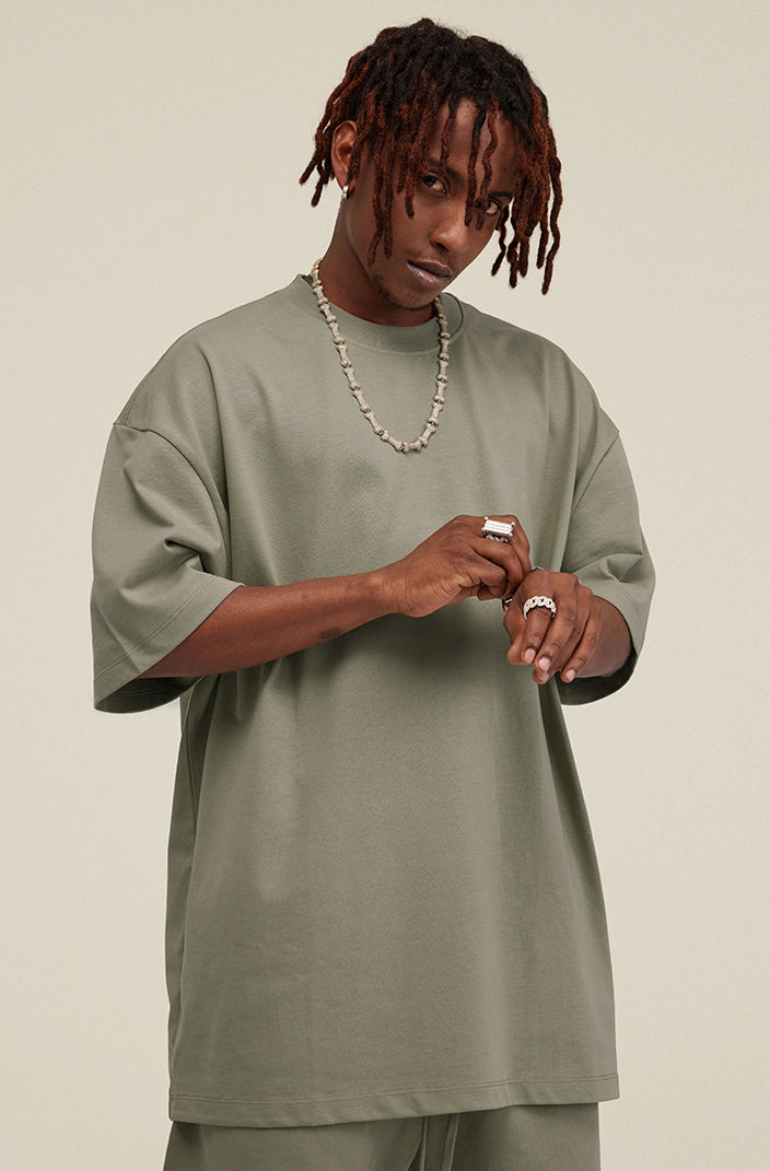 Heavyweight Basic  T-shirt and Shorts Set