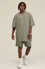 Heavyweight Basic  T-shirt and Shorts Set