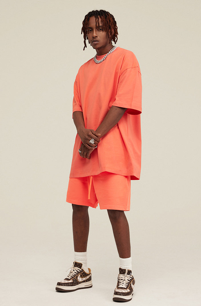 Heavyweight Basic  T-shirt and Shorts Set