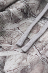 Plush camouflage zipper hoodie sweatshit set