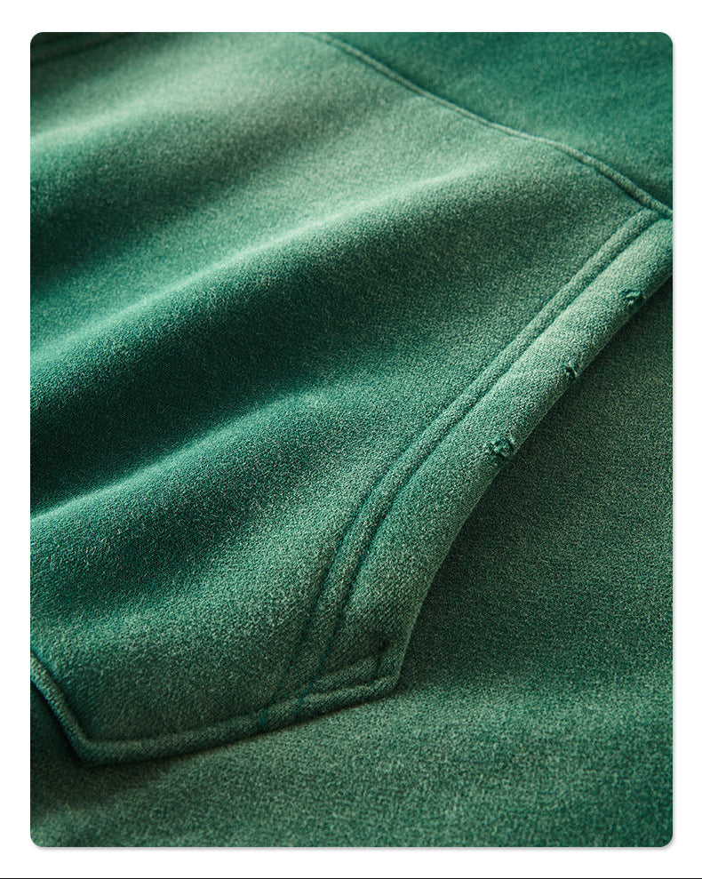 Distressed Hooded Sweatshirt 360g