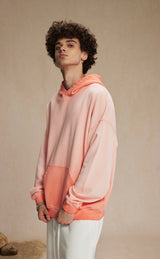 Distressed Washable Hooded Sweatshirt 430g