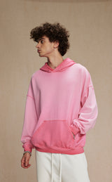 Distressed Washable Hooded Sweatshirt 430g