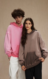 Distressed Washable Hooded Sweatshirt 430g