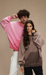 Distressed Washable Hooded Sweatshirt 430g