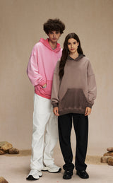 Distressed Washable Hooded Sweatshirt 430g