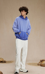 Distressed Washable Hooded Sweatshirt 430g