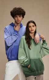 Distressed Washable Hooded Sweatshirt 430g