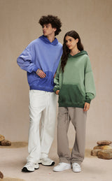 Distressed Washable Hooded Sweatshirt 430g