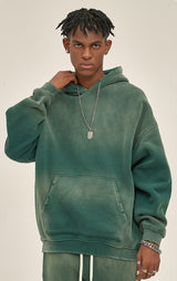 Distressed Hooded Sweatshirt 360g