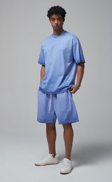 Reverse Base Color Treatment With Baking Effect Tshirt and Shorts Set
