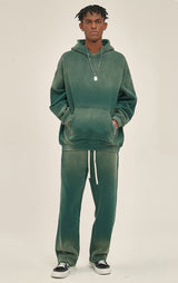 Distressed Hooded Sweatshirt 360g