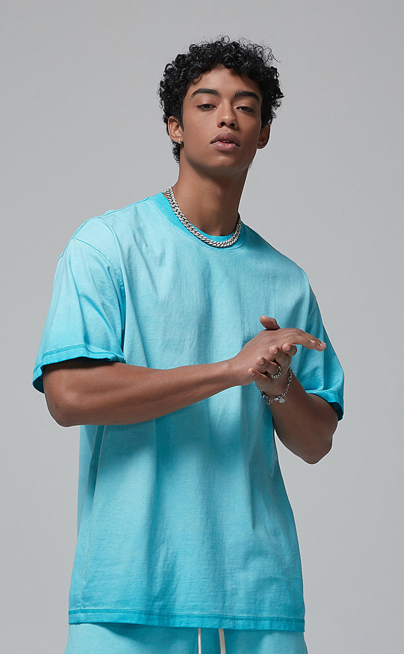 Reverse Base Color Treatment With Baking Effect Tshirt and Shorts Set