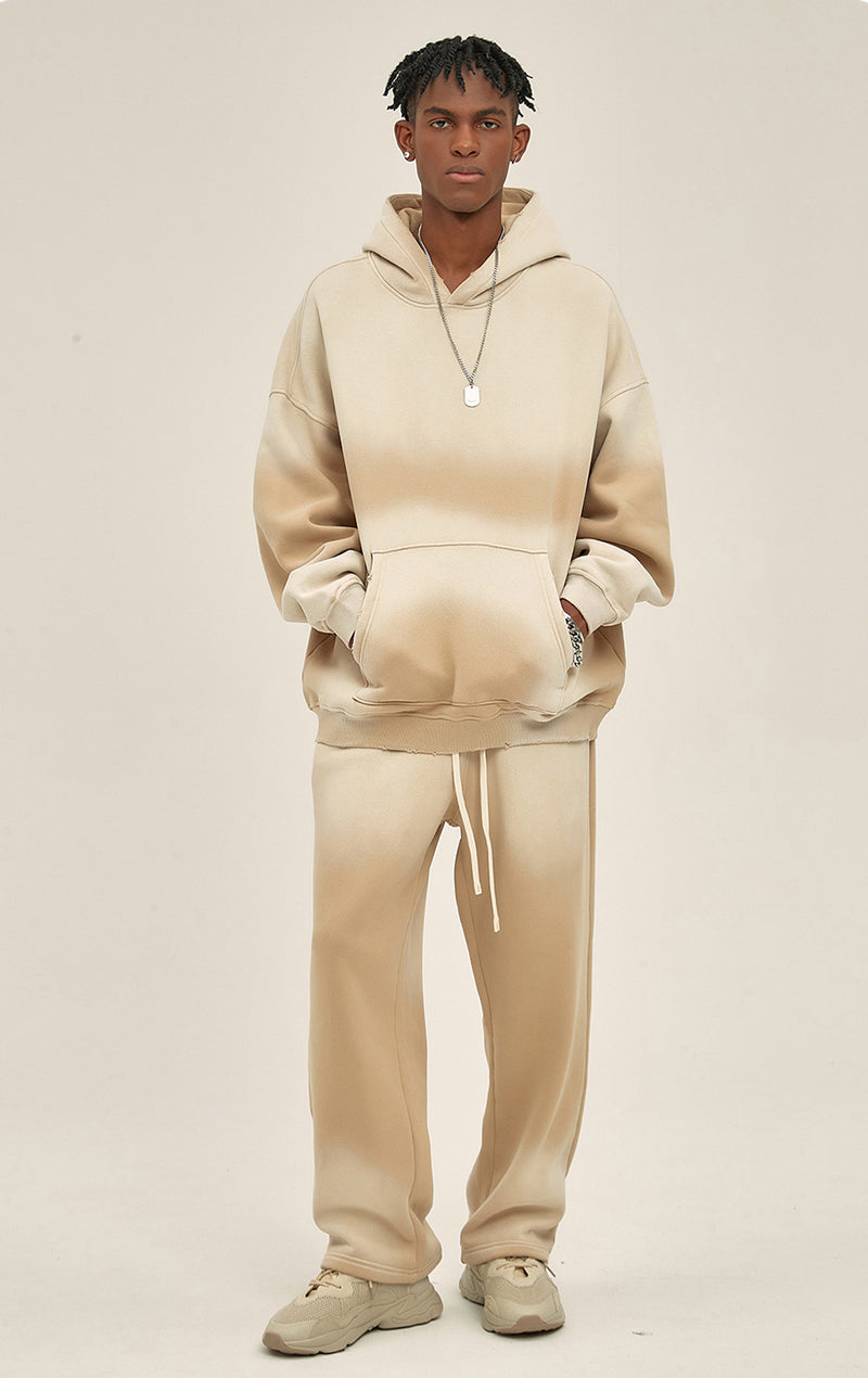 Distressed Hooded Sweatshirt 360g