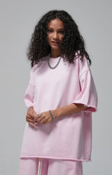 Sun Faded Wached With Distressed French Terry T-shirt 360g