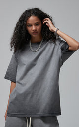 Reverse Base Color Treatment With Baking Effect T-shirt 250g