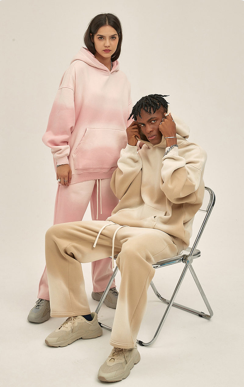 Distressed Hooded Sweatshirt 360g