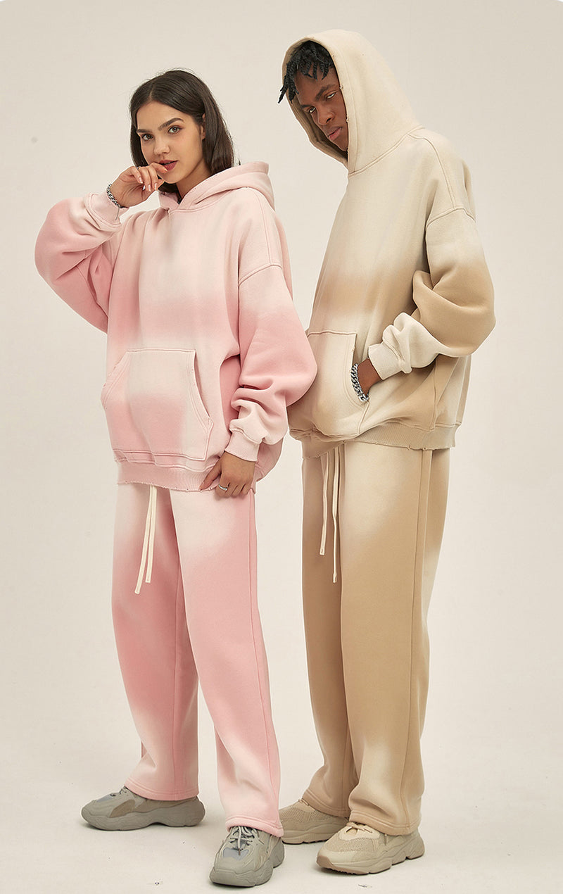 Distressed Hooded Sweatshirt 360g