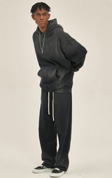 Distressed Hooded Sweatshirt 360g