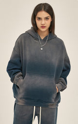 Distressed Hooded Sweatshirt 360g