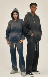 Distressed Hooded Sweatshirt 360g