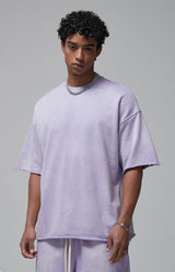 Sun Faded Wached With Distressed French Terry T-shirt and Shorts Set