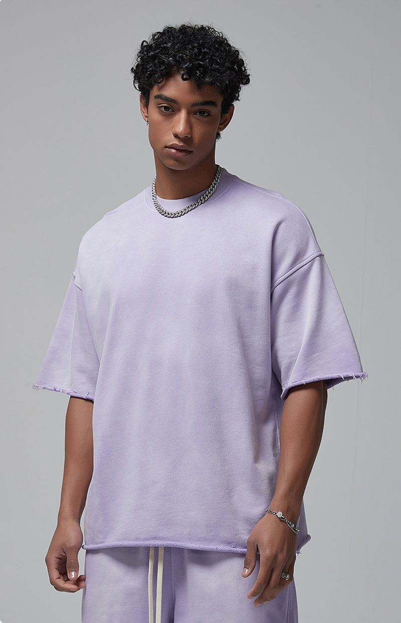 Sun Faded Wached With Distressed French Terry Shorts 360g