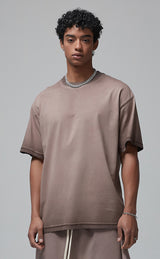 Reverse Base Color Treatment With Baking Effect Tshirt and Shorts Set