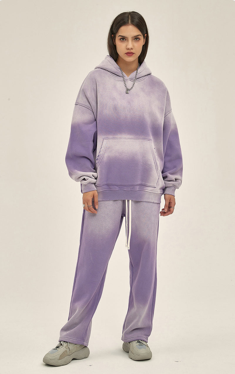 Distressed Hooded Sweatshirt 360g