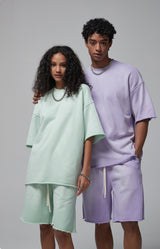 Sun Faded Wached With Distressed French Terry T-shirt 360g