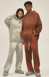 Distressed Hooded Sweatshirt 360g