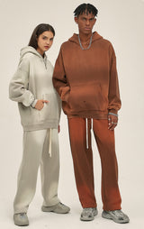 Distressed Hooded Sweatshirt 360g